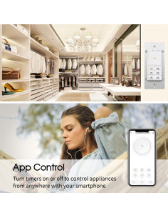 Interruptor de Temporizador WiFi Minoston MT10W - 6 Opciones de Cuenta Regresiva 2