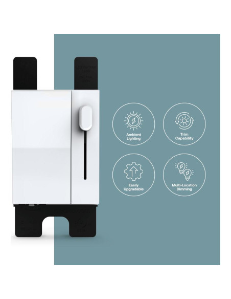 Atenuador Deslizante Deako 600W Blanco con Interruptor