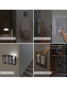 Interruptor de Luz Iluminado SOZULAMP 3 Vías 15A 4 Unidades 2