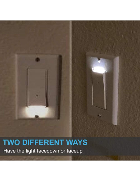 Paquete de 10 Interruptores de Luz SOZULAMP con Luz Nocturna LED 15A