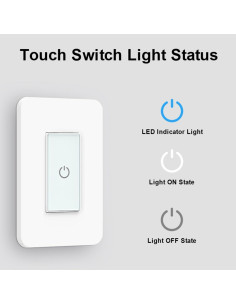 Interruptor de Luz Inteligente Nexete Wi-Fi 2.4GHz Blanco 2