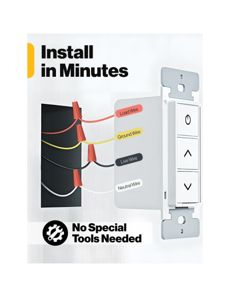 Interruptor de Atenuación Inteligente Sunco 2 Pack WiFi 80W