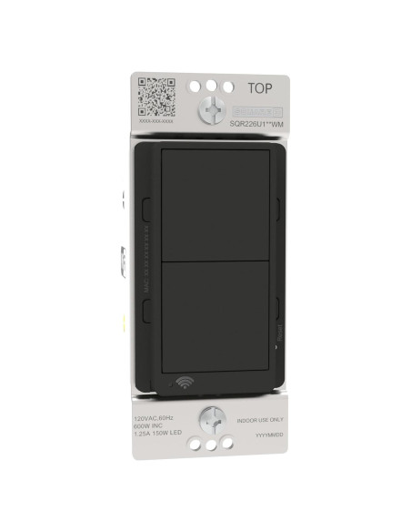 Interruptor WiFi Square D X 15A Monitoreo Energía Negro