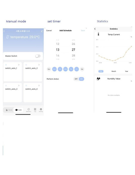Controlador de Temperatura Zigbee MHCOZY con Sonda DS18B20