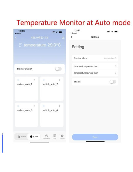 Controlador de Temperatura Zigbee MHCOZY con Sonda DS18B20