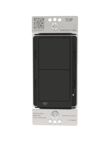 Interruptor WiFi Square D X 15A Monitoreo Energía Negro