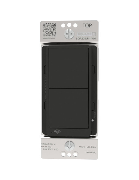 Interruptor WiFi Square D X 15A Monitoreo Energía Negro