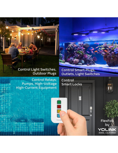Mando Inteligente YoLink FlexFob 4 Botones, Control Alexa e IFTTT