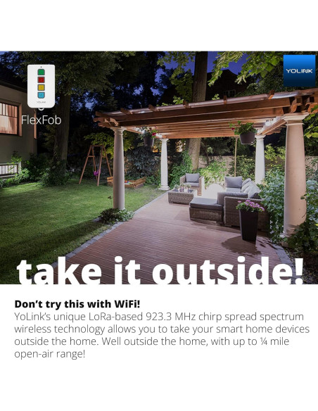 Mando Inteligente YoLink FlexFob 4 Botones, Control Alexa e IFTTT