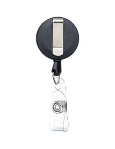 Porta Credenciales Retráctil KINGSUM Negro 2 Pcs Clip 2