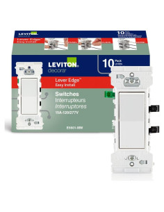 Interruptor de Palanca Leviton Edge 15A Blanco Paquete de 10