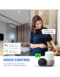 Interruptor de Luz Inteligente ZHEJIANG YUANTAI Wi-Fi 2.4GHz 2