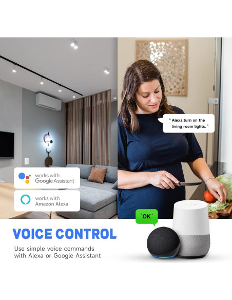 Interruptor de Luz Inteligente ZHEJIANG YUANTAI Wi-Fi 2.4GHz