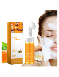 Limpiador Facial de Cúrcuma YG LianKai 100ml - Jabón Espumoso Natural