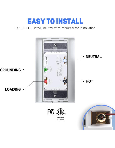 Interruptor de Luz Inteligente ZHEJIANG YUANTAI Wi-Fi 2.4GHz