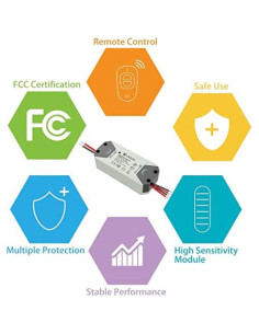 Interruptor de Relé Inalámbrico eMylo 12V con Control Remoto 2