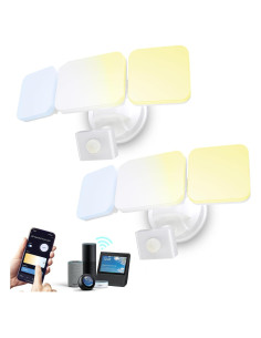 Luz de Seguridad Exterior EMANER 2-Pack Ajustable 2700K-6500K