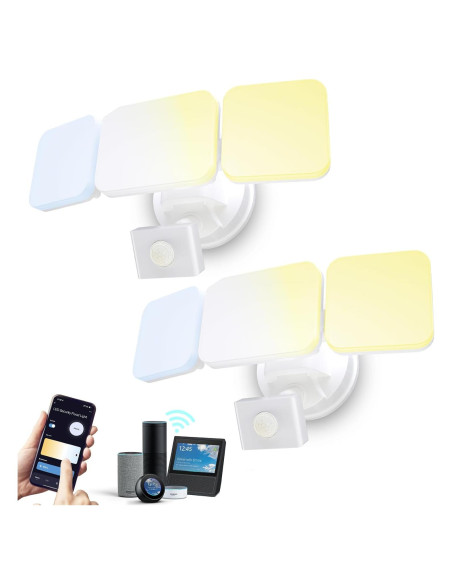 Luz de Seguridad Exterior EMANER 2-Pack Ajustable 2700K-6500K