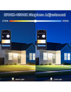 Luz de Seguridad Exterior EMANER 2-Pack Ajustable 2700K-6500K 2