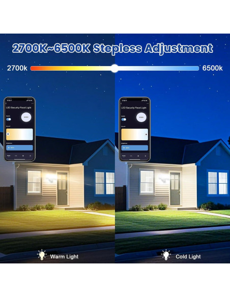 Luz de Seguridad Exterior EMANER 2-Pack Ajustable 2700K-6500K