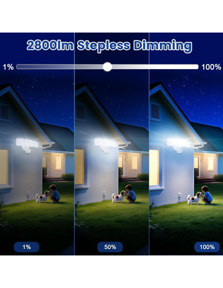 Luz de Seguridad Exterior EMANER 2-Pack Ajustable 2700K-6500K