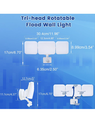 Luz de Seguridad Exterior EMANER 2-Pack Ajustable 2700K-6500K