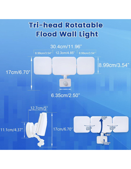 Luz de Seguridad Exterior EMANER 2-Pack Ajustable 2700K-6500K