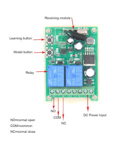 Interruptor Remoto Inalámbrico Kaleinavi 2 Canales 12-48V 2