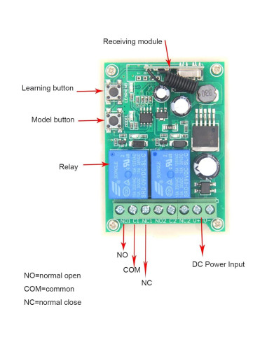 Interruptor Remoto Inalámbrico Kaleinavi 2 Canales 12-48V
