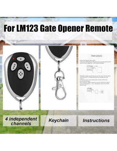 Abridor de Puerta Remoto Kingdder 3 Pcs 433.92MHz