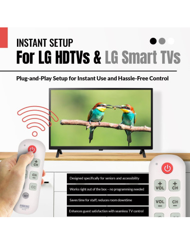 Control Remoto Universal Anderic RR1004 - 2 Paquete, Teclas Grandes