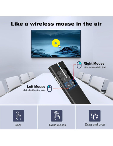 Control Remoto Inalámbrico Norwii N99 para Presentaciones