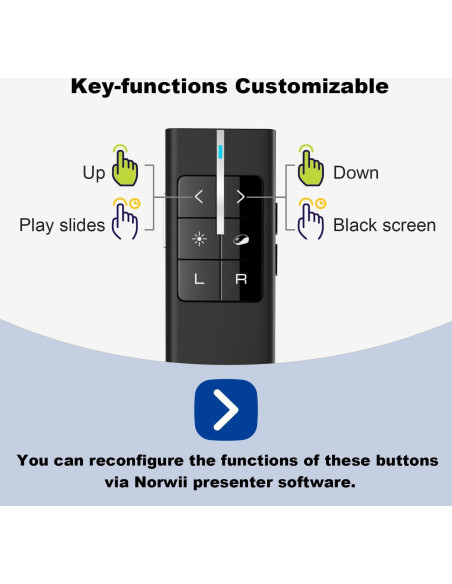 Control Remoto Inalámbrico Norwii N99 para Presentaciones