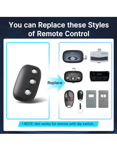 Control Remoto Lineal CreaCity MCT-3 para Puertas de Garaje