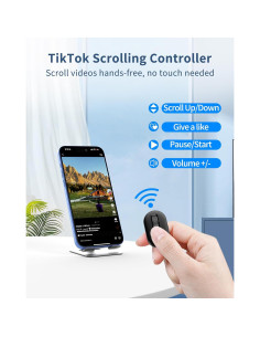 Anillo de Desplazamiento WEZAT T01 para TikTok y iPad - Negro 2