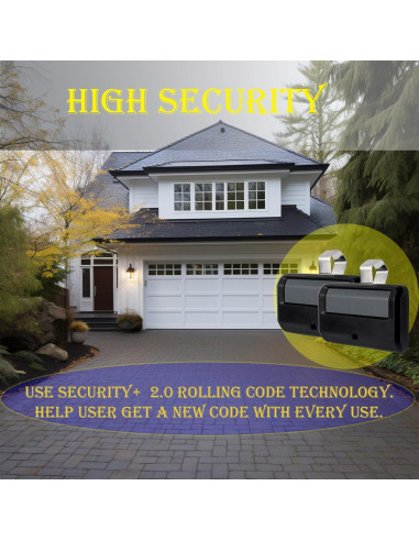 Control Remoto 891LM Werhoo para Garaje Amarillo Verde