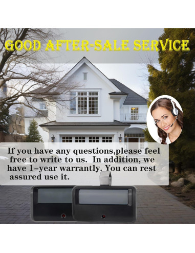 Control Remoto 891LM Werhoo para Garaje Amarillo Verde