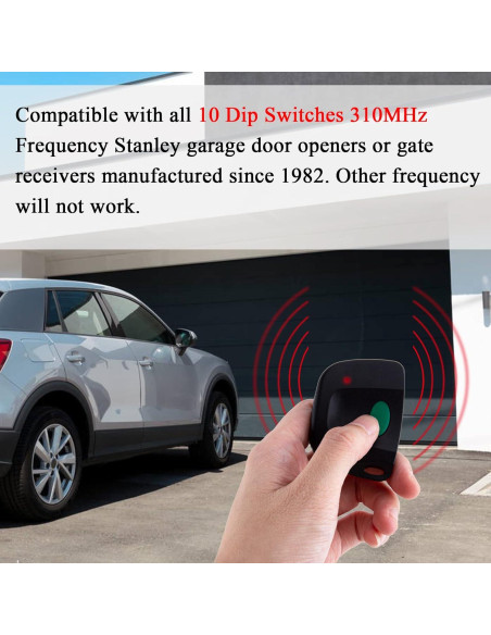 Control Remoto de Puerta de Garaje LAWOOH 310MHz Paquete de 2