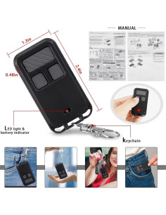 Control Remoto Universal Kingdder 890MAX para Garaje 6 Pcs 2