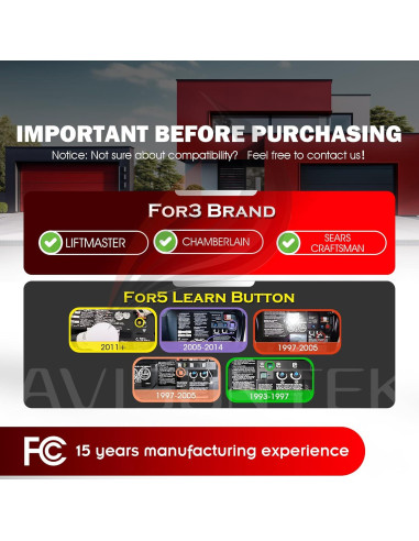 Control Remoto Universal LiftMaster 371LM 373LM 971LM 973LM