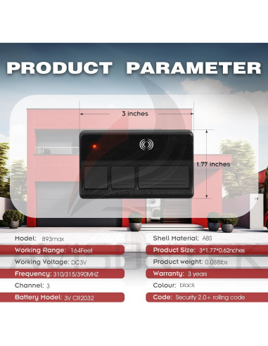 Control Remoto Universal LiftMaster 371LM 373LM 971LM 973LM