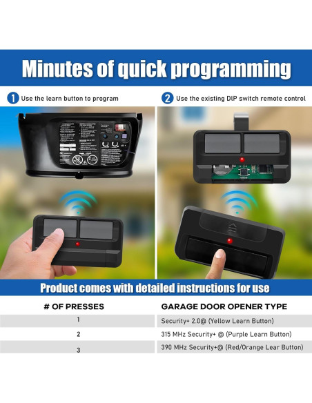 Control Remoto 892LT LiftMaster Security+ 2.0 - Paquete de 3
