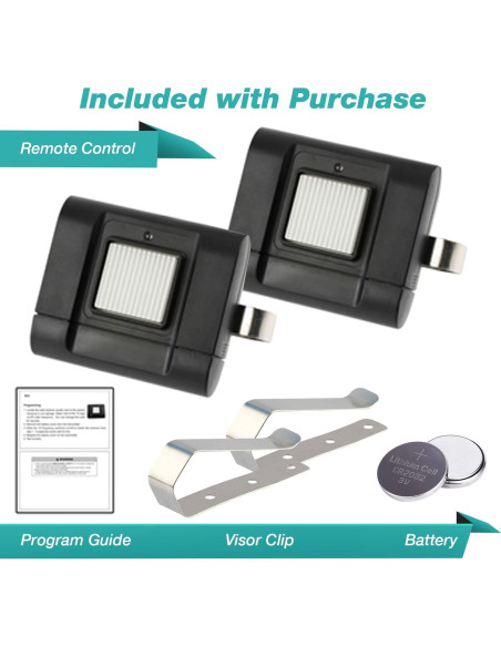 2X Control Remoto de Puerta de Garaje Stanley 1050 310MHz
