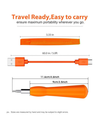 Destornillador y Cable de Carga Ring - Naranja - 1,01 m