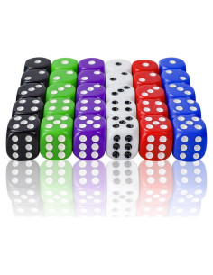 Juego de Dados Acrílicos 16mm Chunci 30 Piezas Colores