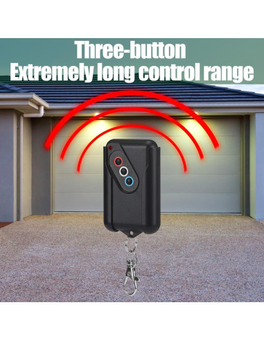 Control Remoto de Puerta de Garaje Kingdder 2 Pcs 3 Botones