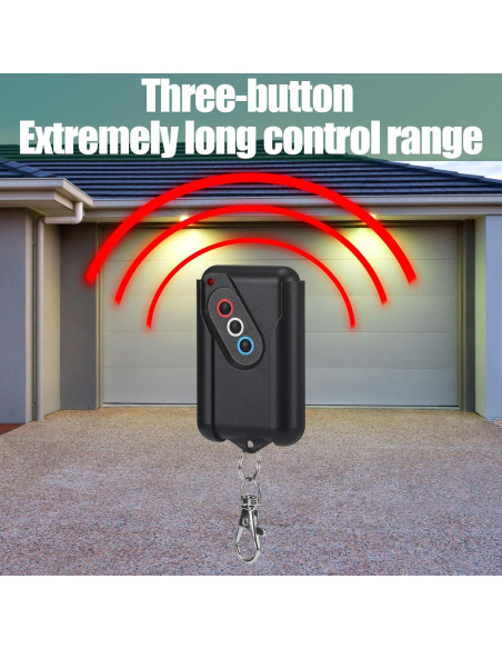Control Remoto de Puerta de Garaje Kingdder 2 Pcs 3 Botones