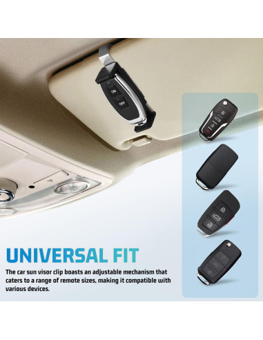 2 Clips Universales para Control Remoto de Garaje TOPPERFUN