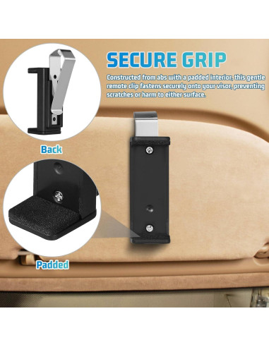 2 Clips Universales para Control Remoto de Garaje TOPPERFUN