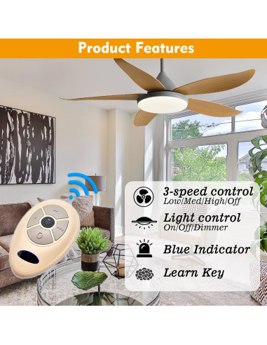 Control Remoto FAN35T para Ventilador de Techo Allen+Roth